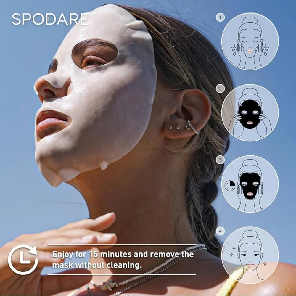 Moisturizing Hydrogel Face Mask Skincare Hydrate Facial Skin 5 Pack New